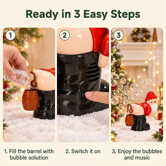 Cheeky Santa Bubble Machine – Musical Christmas Bubble Blower