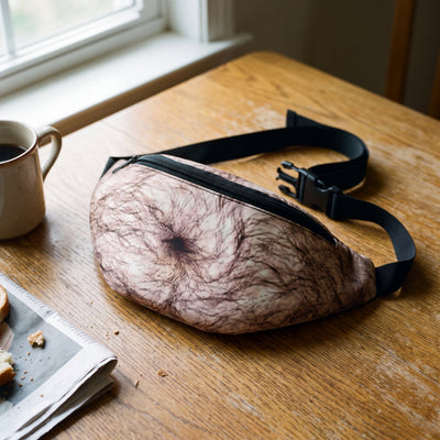 The Very Hairy Belly Pack bum bag on a kitchen table