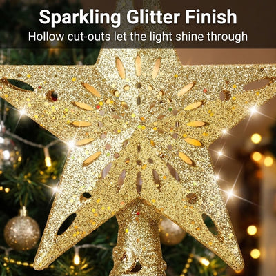 Snowflake Projector Star Tree Topper
