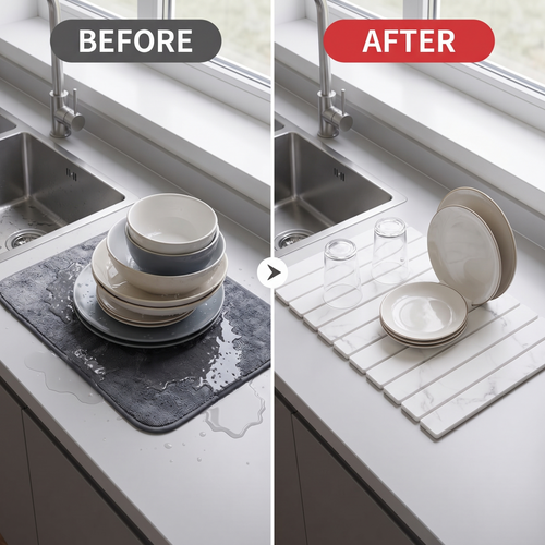 The Foldable Stone Dish Drying Mat