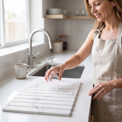 The Foldable Stone Dish Drying Mat