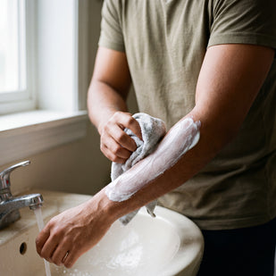 Wipe and rinse