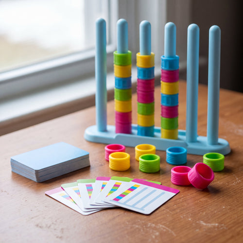 The Color Ring Stack Race Game